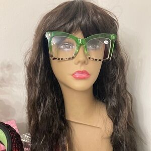 Green and animal print readers +100